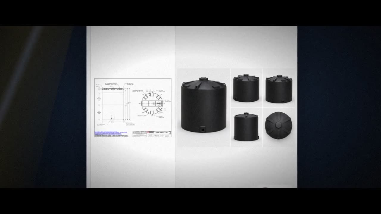 Snyder Industries 5000 Gallon ASTM Black Heavy Duty Vertical Storage T video