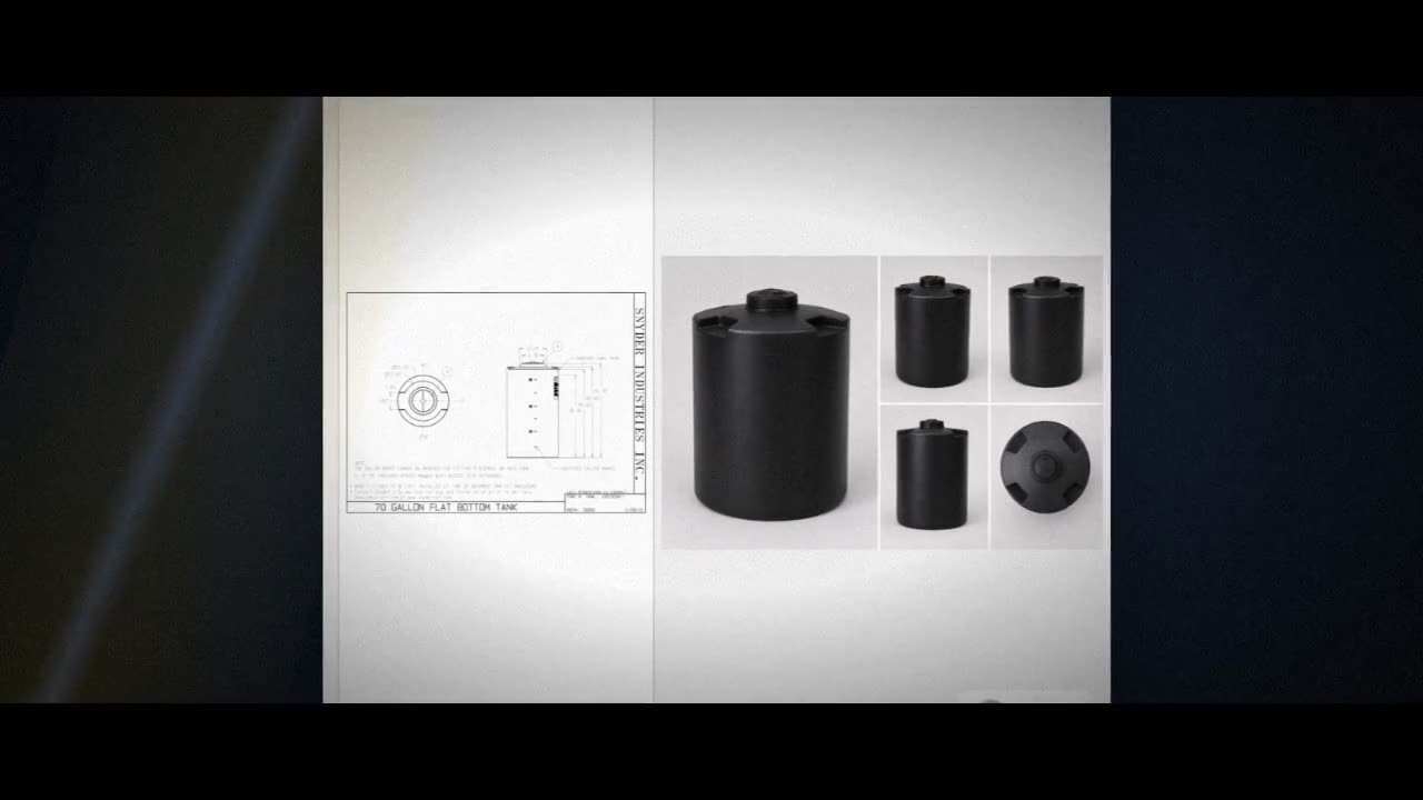 Snyder Industries 70 Gallon ASTM XLPE Black Heavy Duty Vertical Storag video