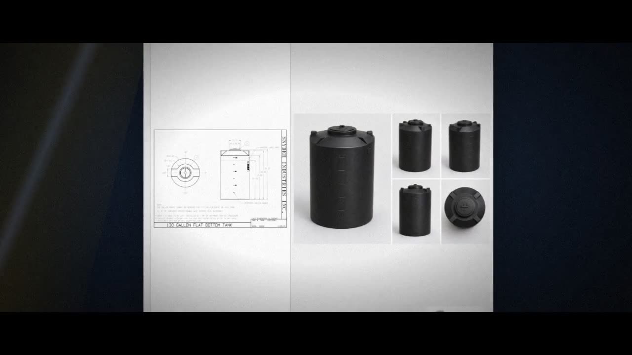 Snyder Industries 130 Gallon ASTM XLPE Black Heavy Duty Vertical Stora video