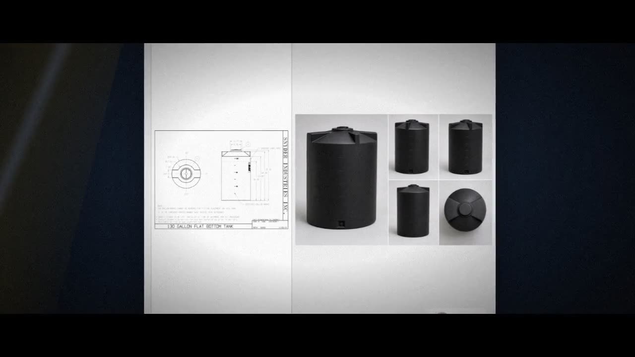 Snyder Industries 130 Gallon ASTM Black Heavy Duty Vertical Storage Ta video