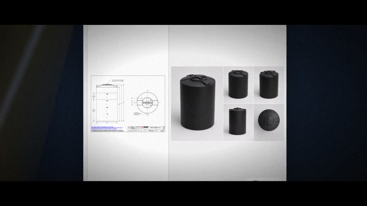 Snyder Industries 250 Gallon ASTM Black Heavy Duty Vertical Storage Ta video