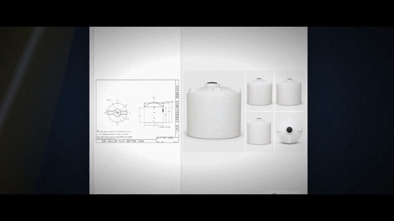 Snyder Industries 330 Gallon ASTM XLPE Heavy Duty Vertical Storage Tan video
