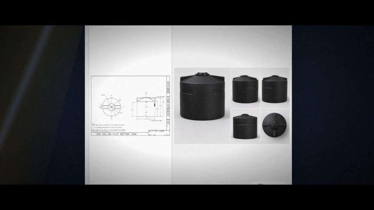 Snyder Industries 330 Gallon ASTM Black Heavy Duty Vertical Storage Ta video