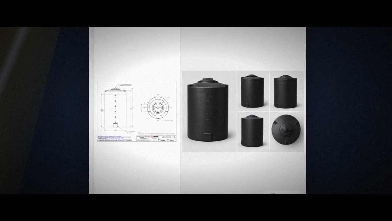 Snyder Industries 70 Gallon ASTM XLPE Black Heavy Duty Vertical Storag video