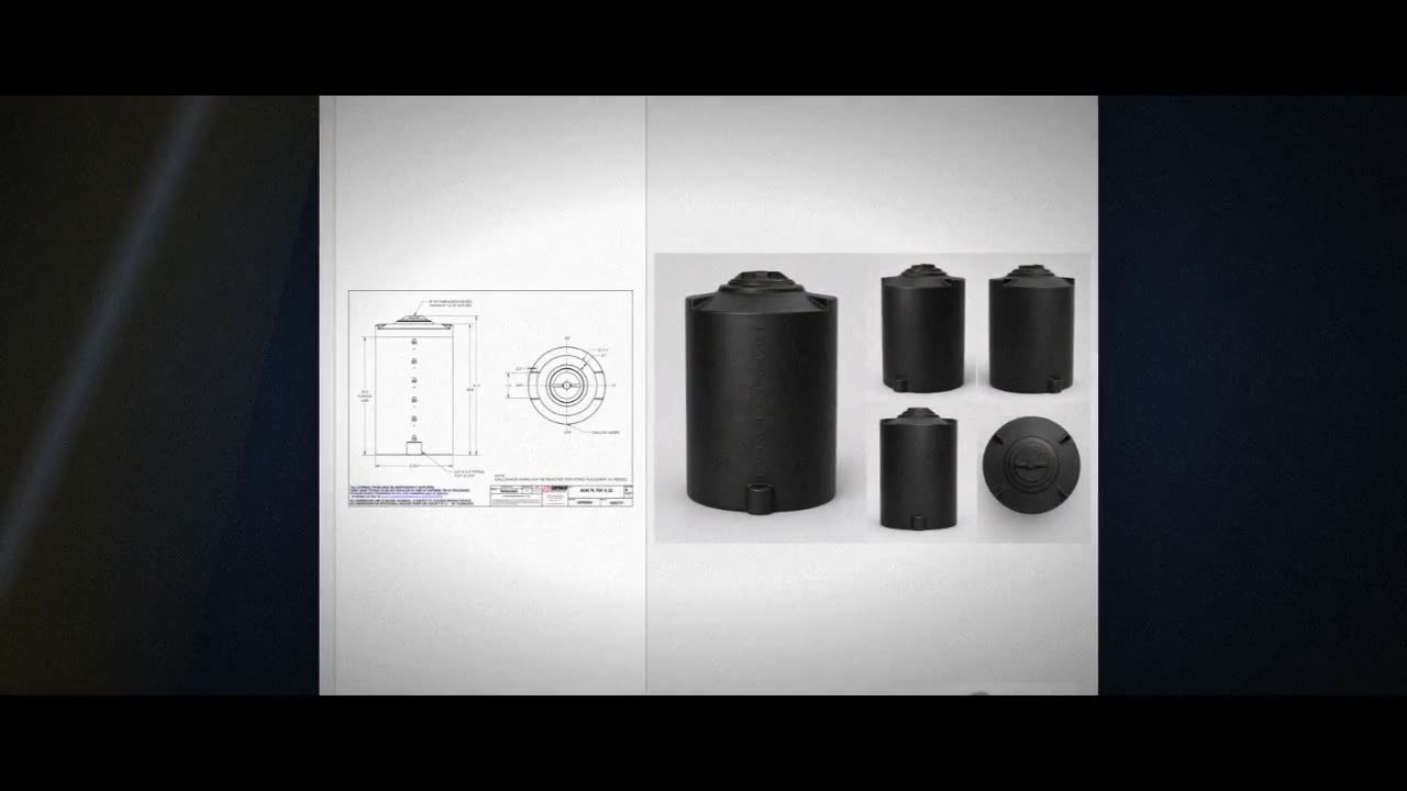 Snyder Industries 70 Gallon ASTM Black Heavy Duty Vertical Storage Tan video