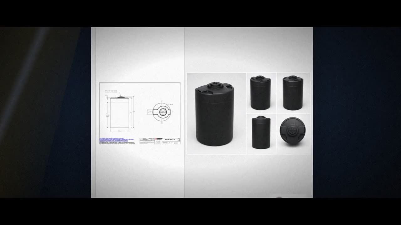 Snyder Industries 130 Gallon ASTM Black Heavy Duty Vertical Storage Ta video