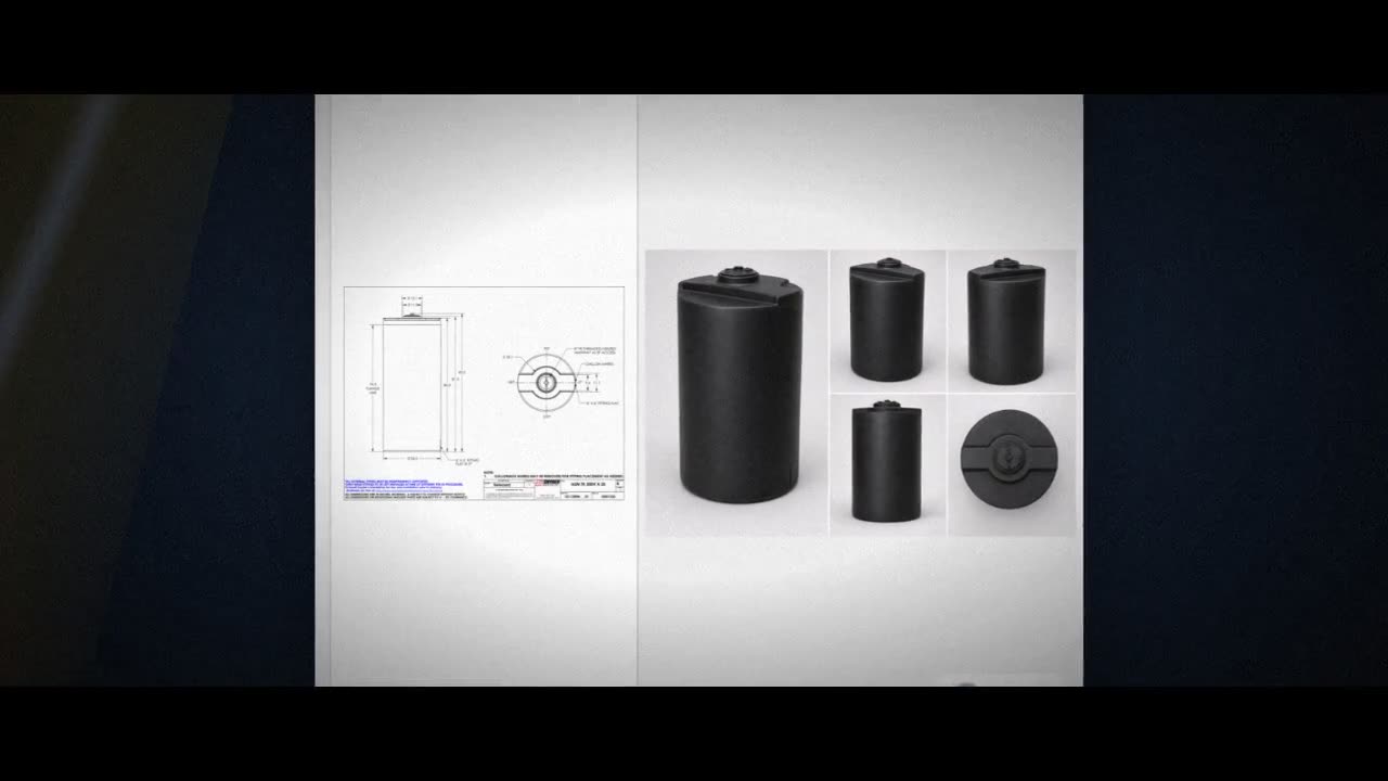 Snyder Industries 300 Gallon ASTM Black Heavy Duty Vertical Storage Ta video