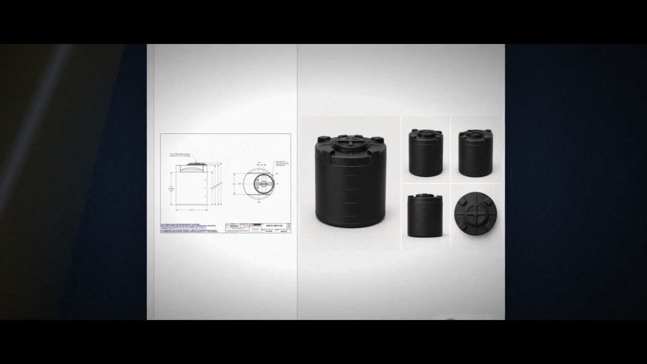 Snyder Industries 100 Gallon ASTM XLPE Black Heavy Duty Vertical Stora video