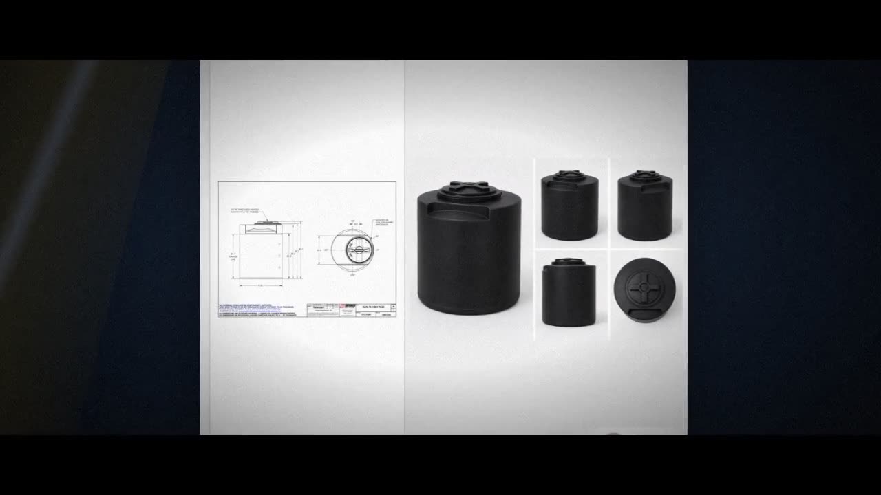 Snyder Industries 100 Gallon ASTM Black Heavy Duty Vertical Storage Ta video