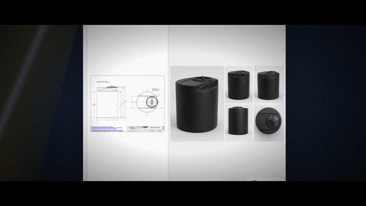 Snyder Industries 210 Gallon ASTM Black Heavy Duty Vertical Storage Ta video