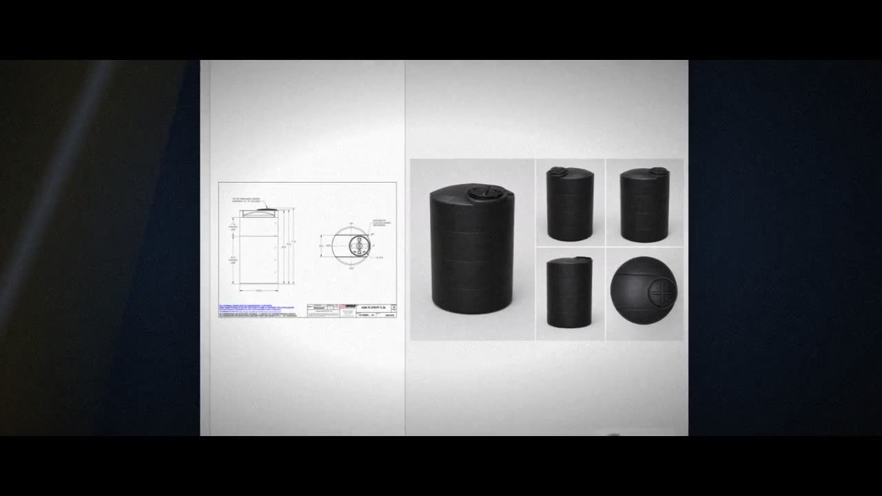 Snyder Industries 290 Gallon ASTM Black Heavy Duty Vertical Storage Ta video