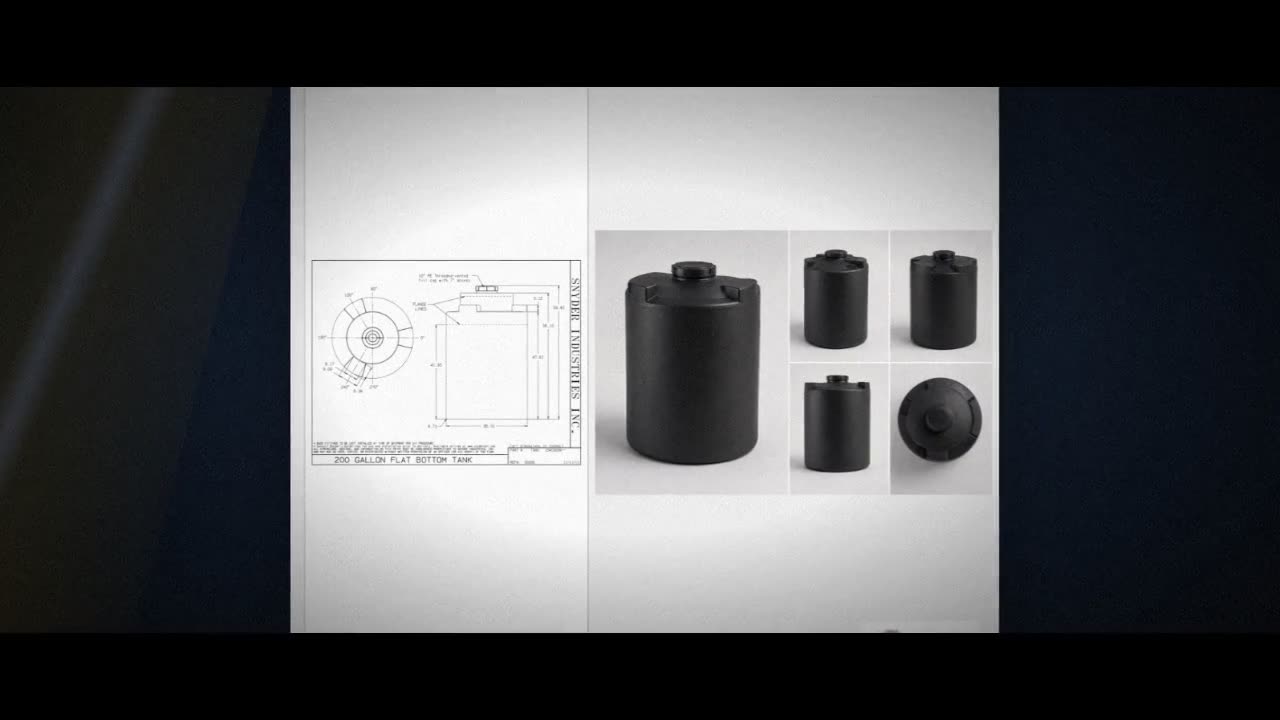 Snyder Industries 200 Gallon ASTM Black Heavy Duty Vertical Storage Ta video