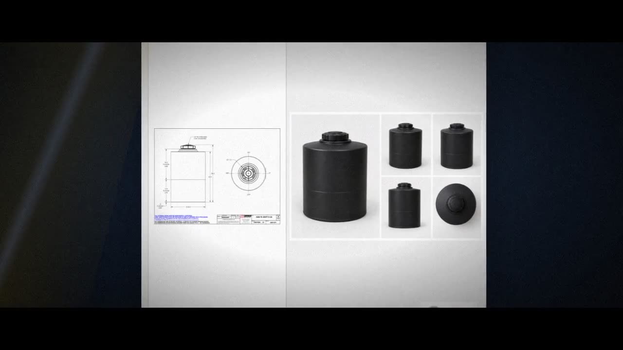 Snyder Industries 50 Gallon ASTM Black Heavy Duty Vertical Storage Tan video