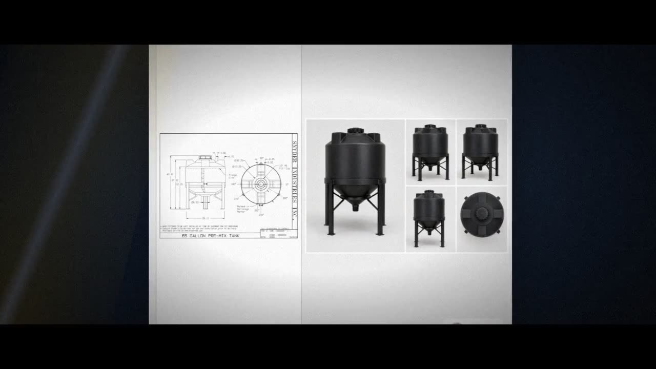 Snyder Industries 65 Gallon Heavy Duty Cone Bottom Mixing Tank video