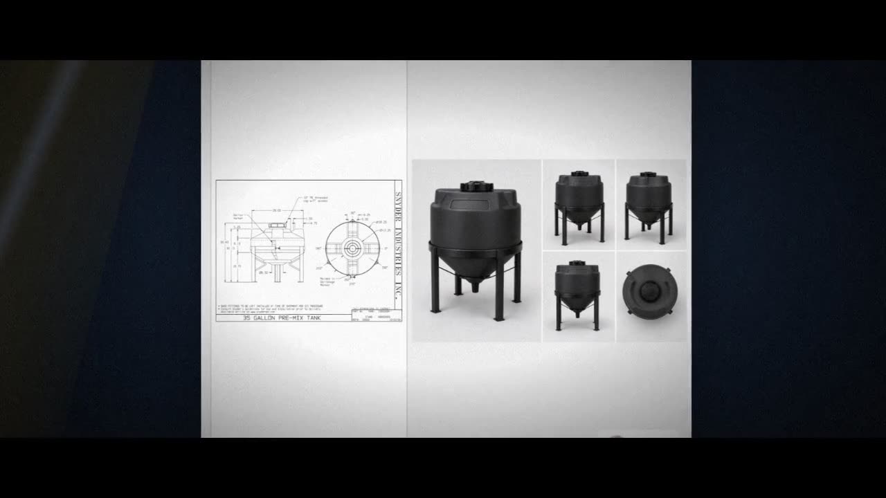 Snyder Industries 35 Gallon Heavy Duty Cone Bottom Mixing Tank video