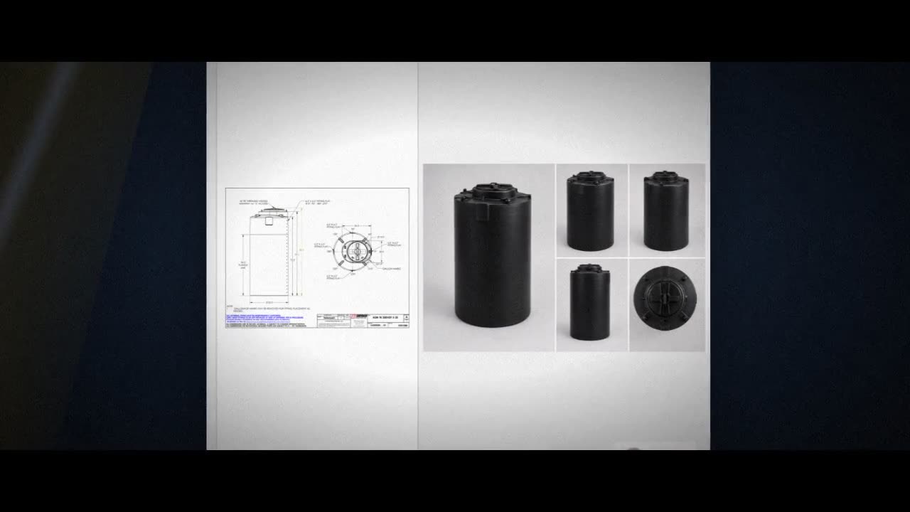 Snyder Industries 300 Gallon ASTM Black Heavy Duty Vertical Storage Ta video