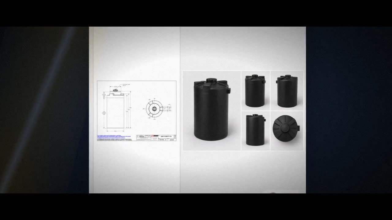 Snyder Industries 300 Gallon ASTM Black Heavy Duty Vertical Storage Ta video