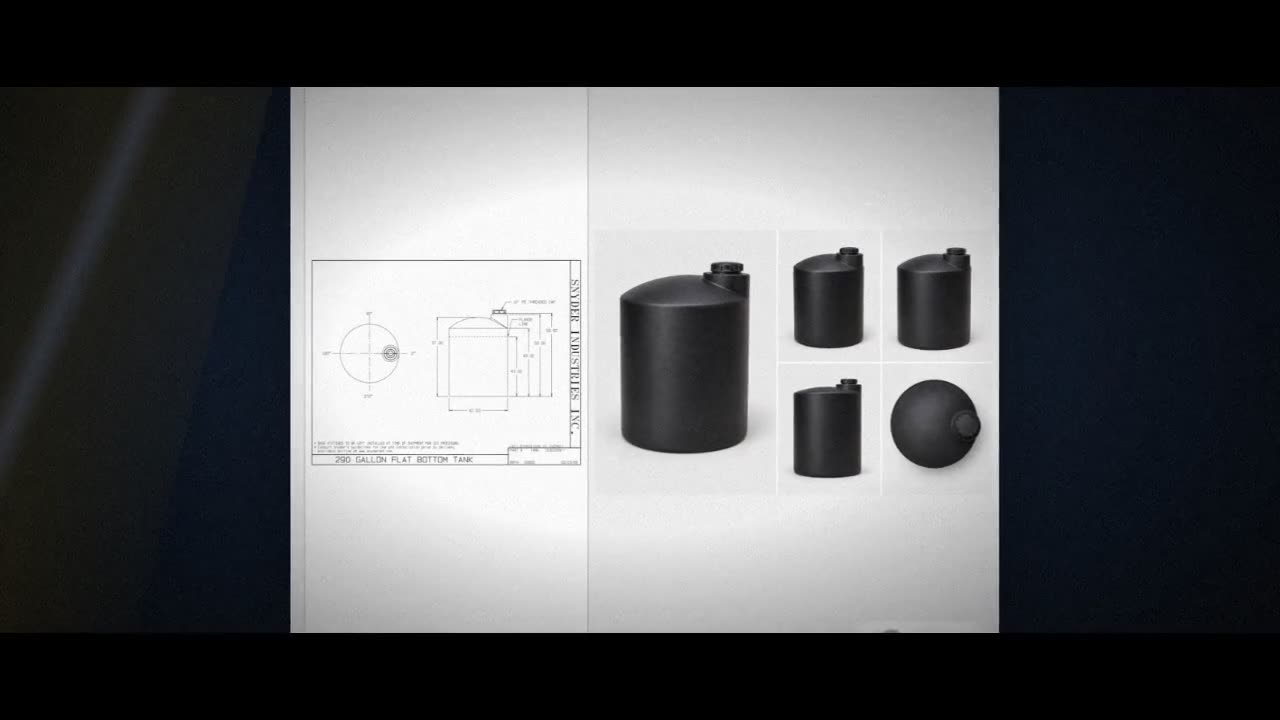 Snyder Industries 290 Gallon ASTM Black Heavy Duty Vertical Storage Ta video