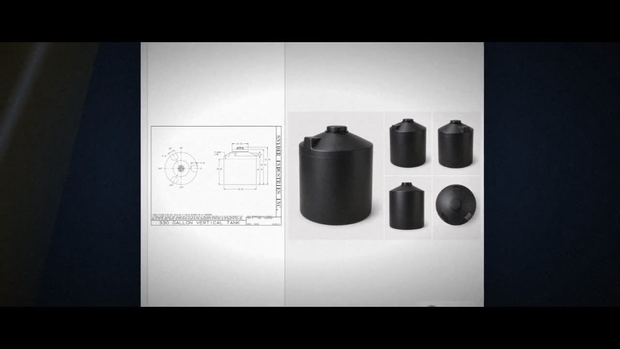 Snyder Industries 330 Gallon ASTM XLPE Black Heavy Duty Vertical Stora video