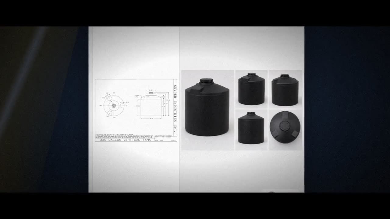 Snyder Industries 330 Gallon ASTM Black Heavy Duty Vertical Storage Ta video