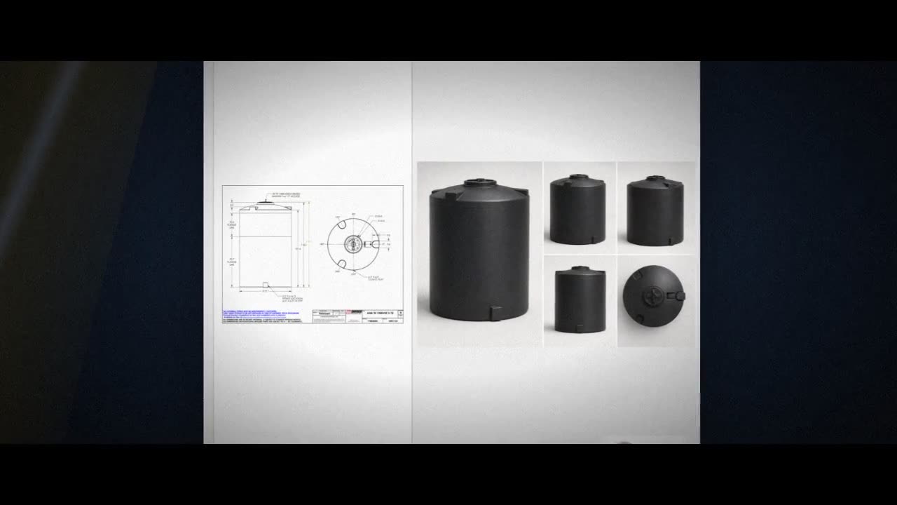 Snyder Industries 1900 Gallon ASTM XLPE Black Vertical Storage Tank video