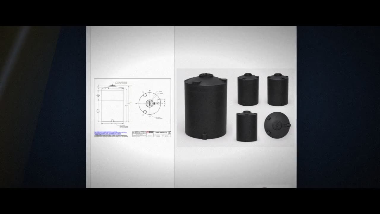 Snyder Industries 1900 Gallon ASTM Black Vertical Storage Tank video
