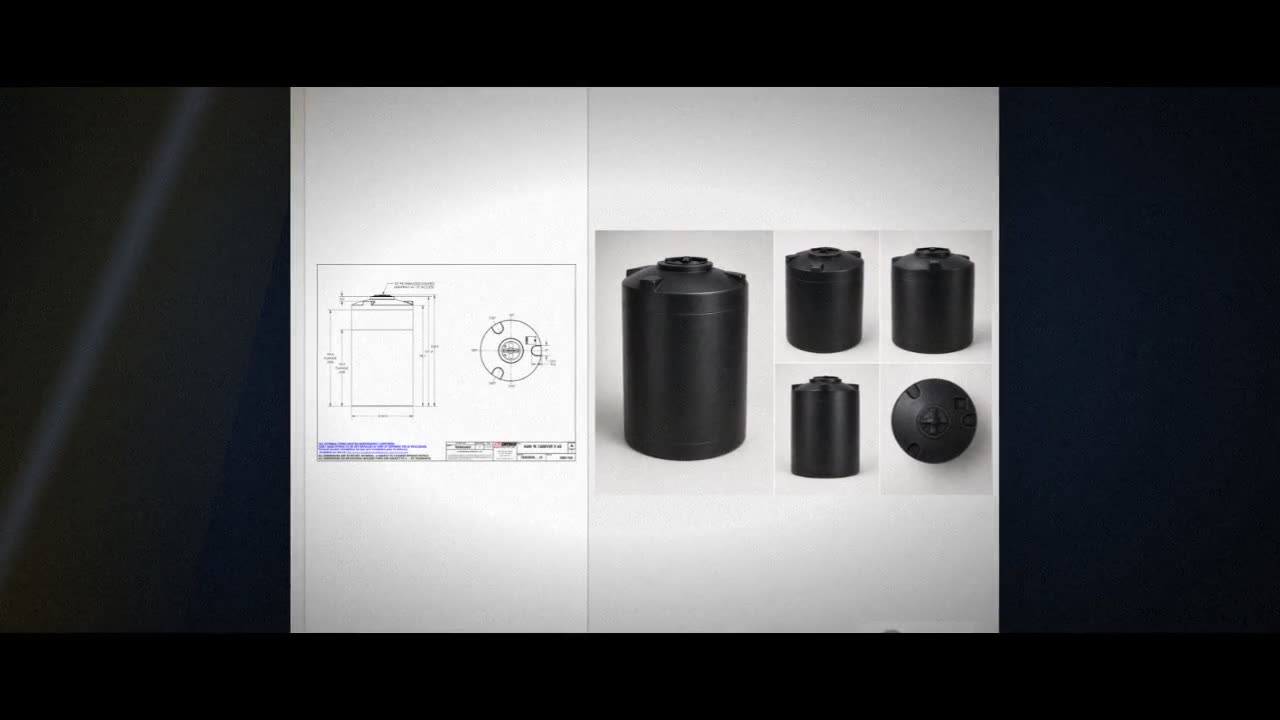 Snyder Industries 1200 Gallon ASTM Black Heavy Duty Vertical Storage T video