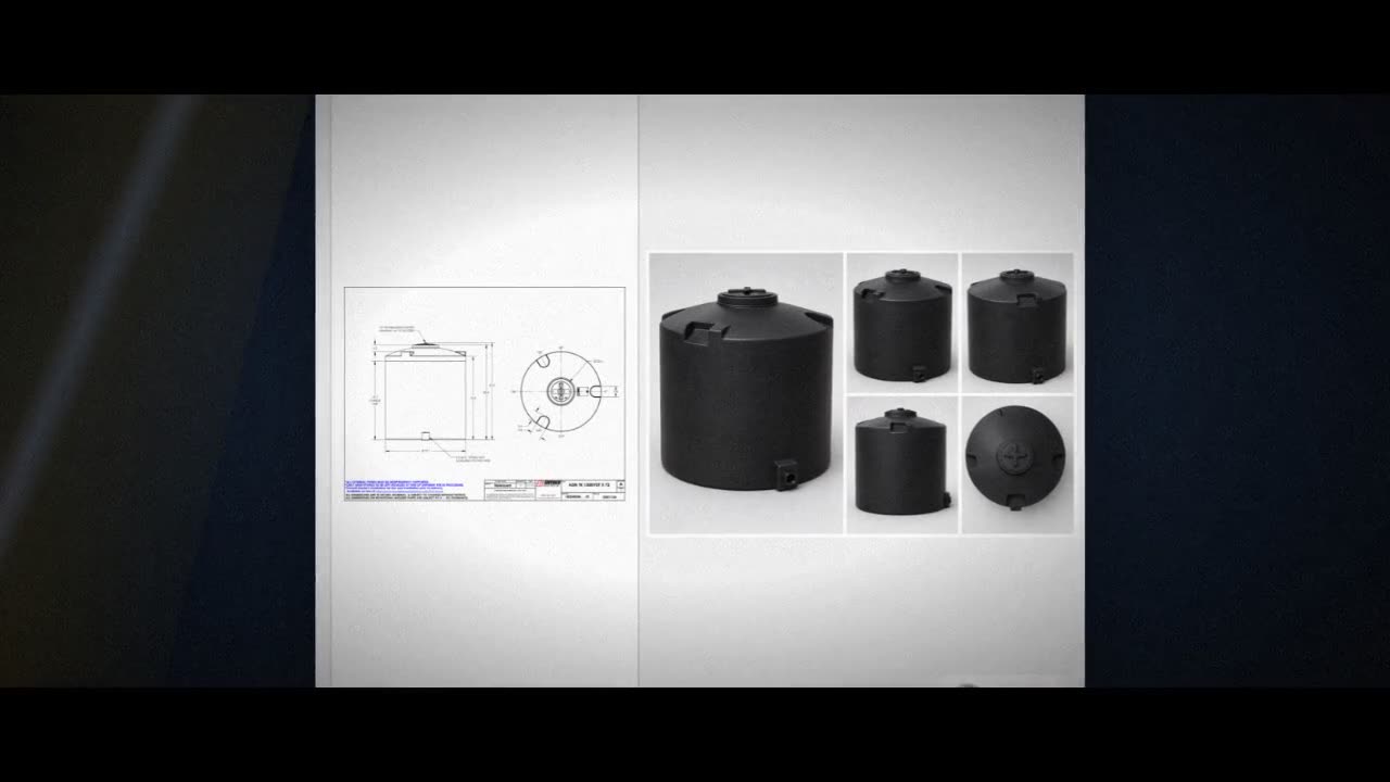 Snyder Industries 1300 Gallon ASTM Black Heavy Duty Vertical Storage T video