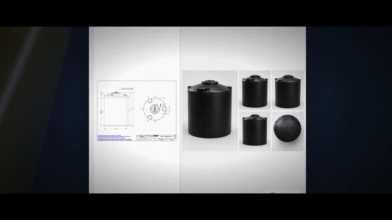 Snyder Industries 1000 Gallon ASTM XLPE Black Vertical Storage Tank video