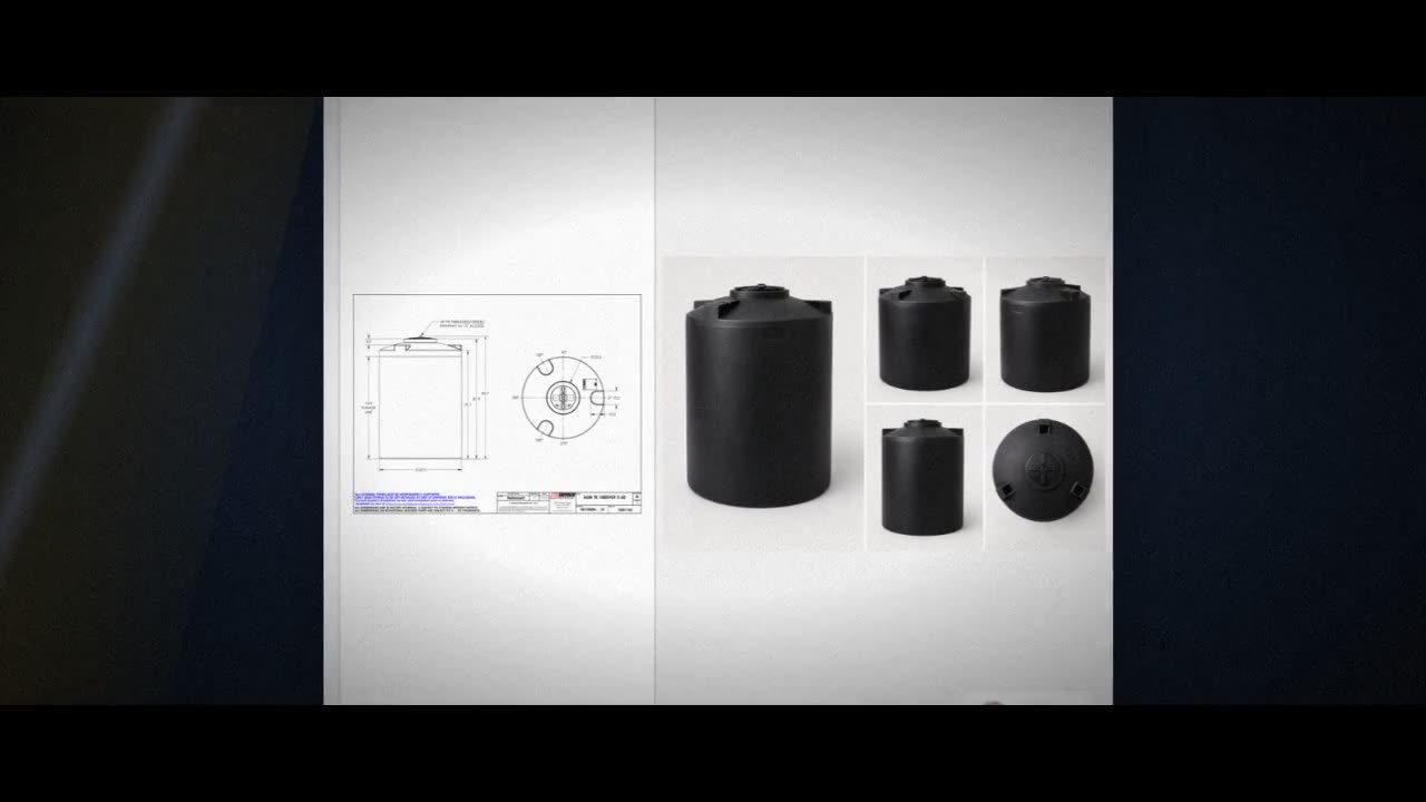 Snyder Industries 1000 Gallon ASTM Black Heavy Duty Vertical Storage T video