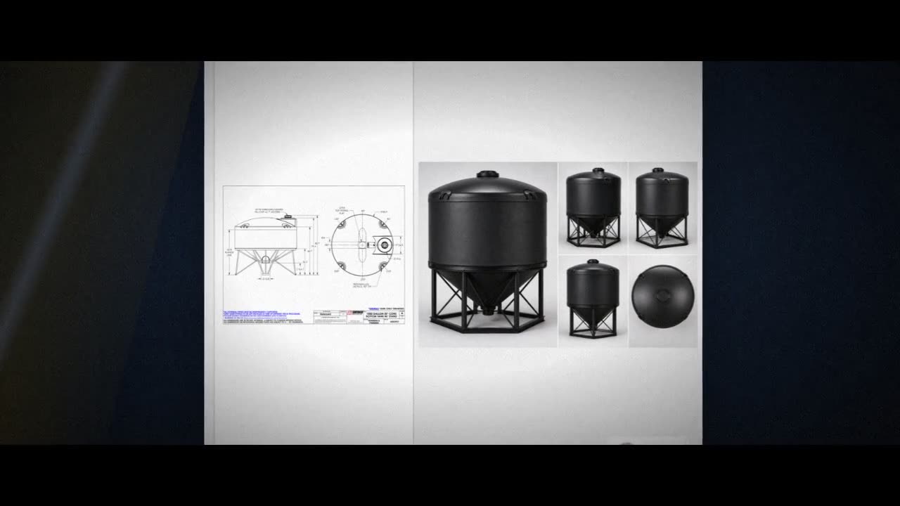 Snyder Industries 1000 Gallon Heavy Duty Cone Bottom Tank video