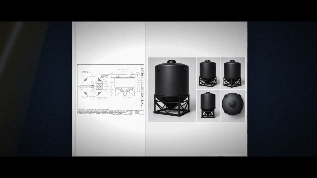 Snyder Industries 1400 Gallon XLPE Heavy Duty Cone Bottom Tank video
