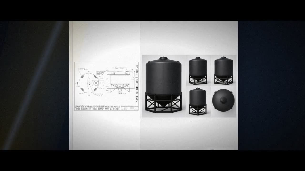 Snyder Industries 1400 Gallon Heavy Duty Cone Bottom Tank video