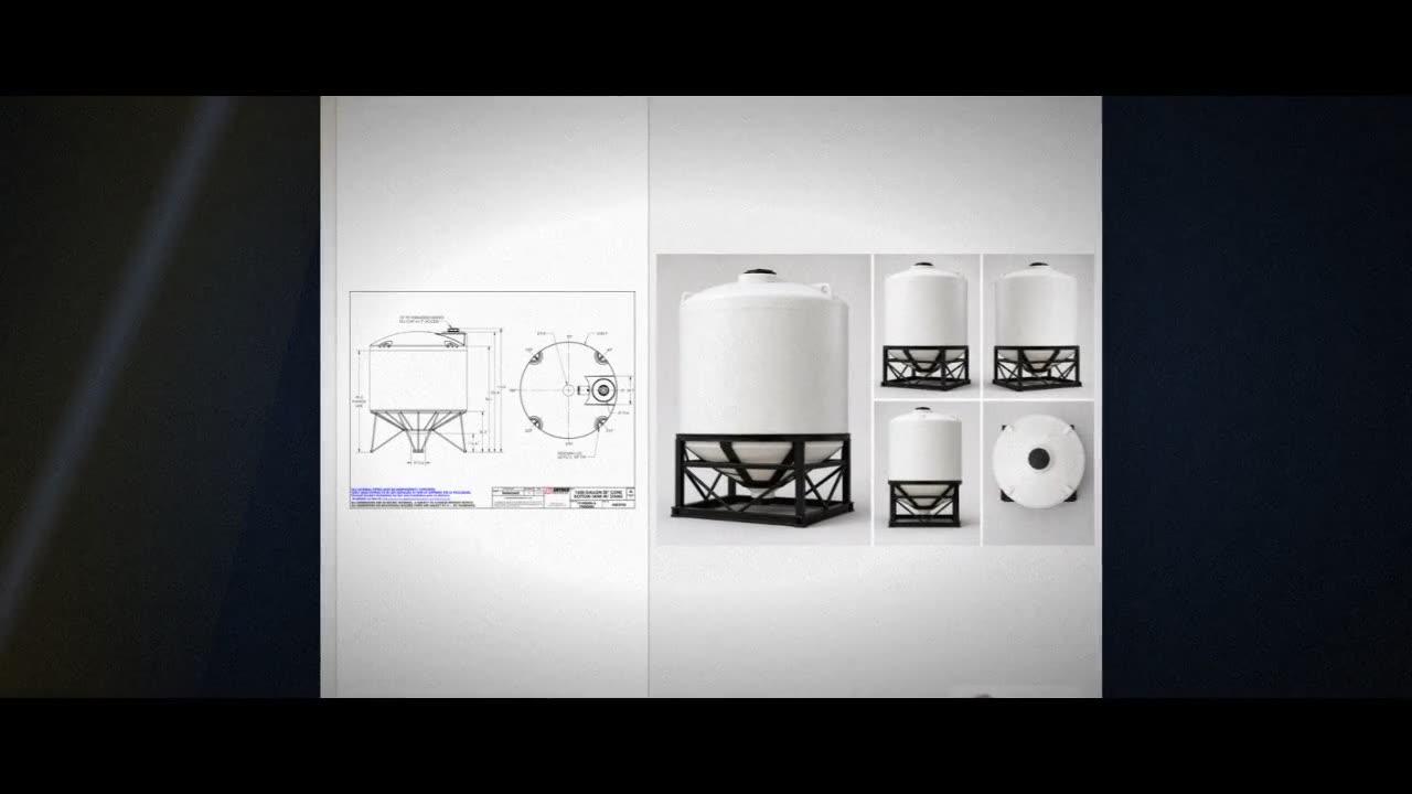 Snyder Industries 1650 Gallon XLPE Heavy Duty Cone Bottom Tank video