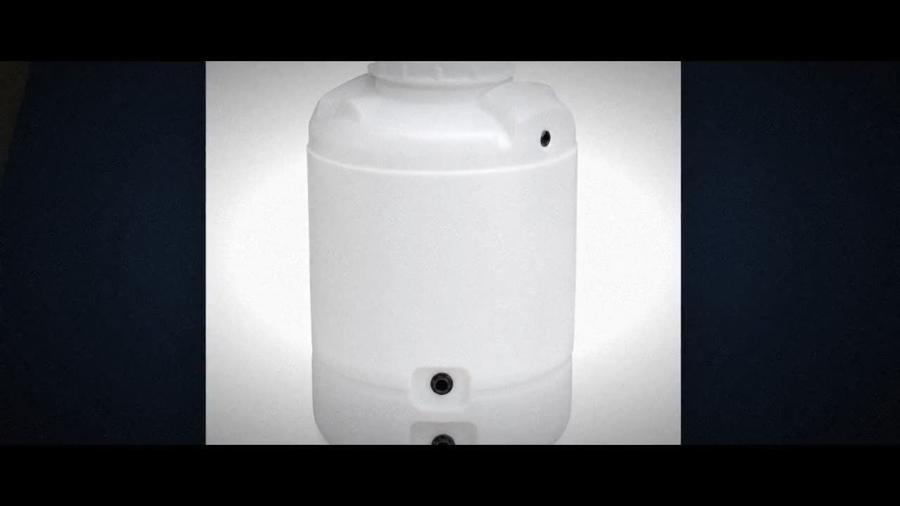 100 Gallon Plastic Vertical Rainwater Harvesting Tank in Green video