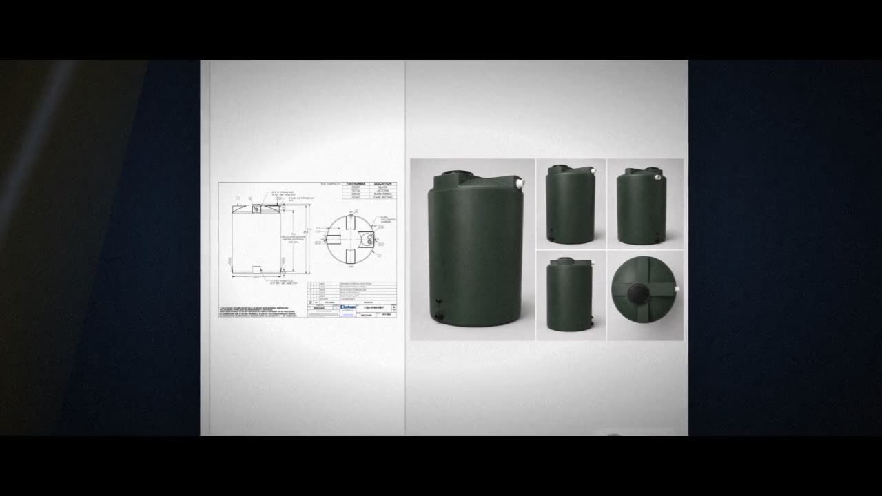 Bushman 1150 Gallon Dark Green Rainwater Collection Tank video