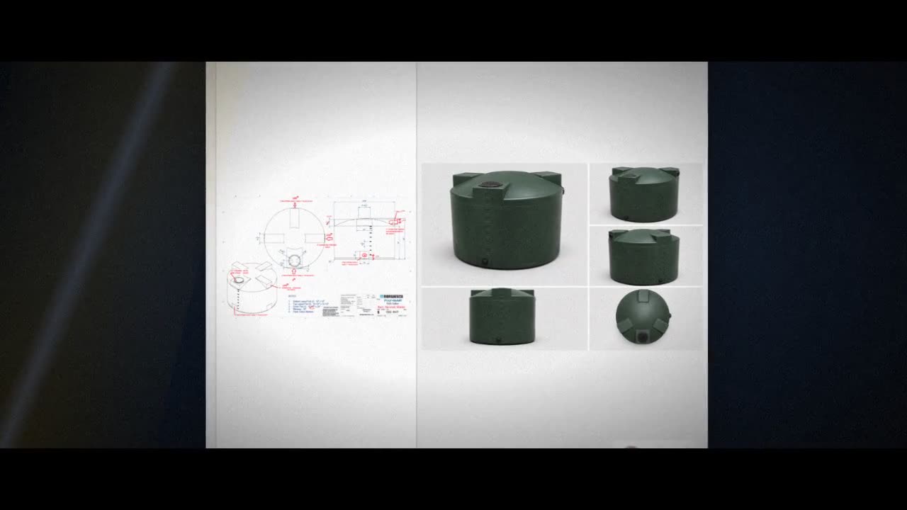 Bushman 1500 Gallon Dark Green Rainwater Collection Tank video