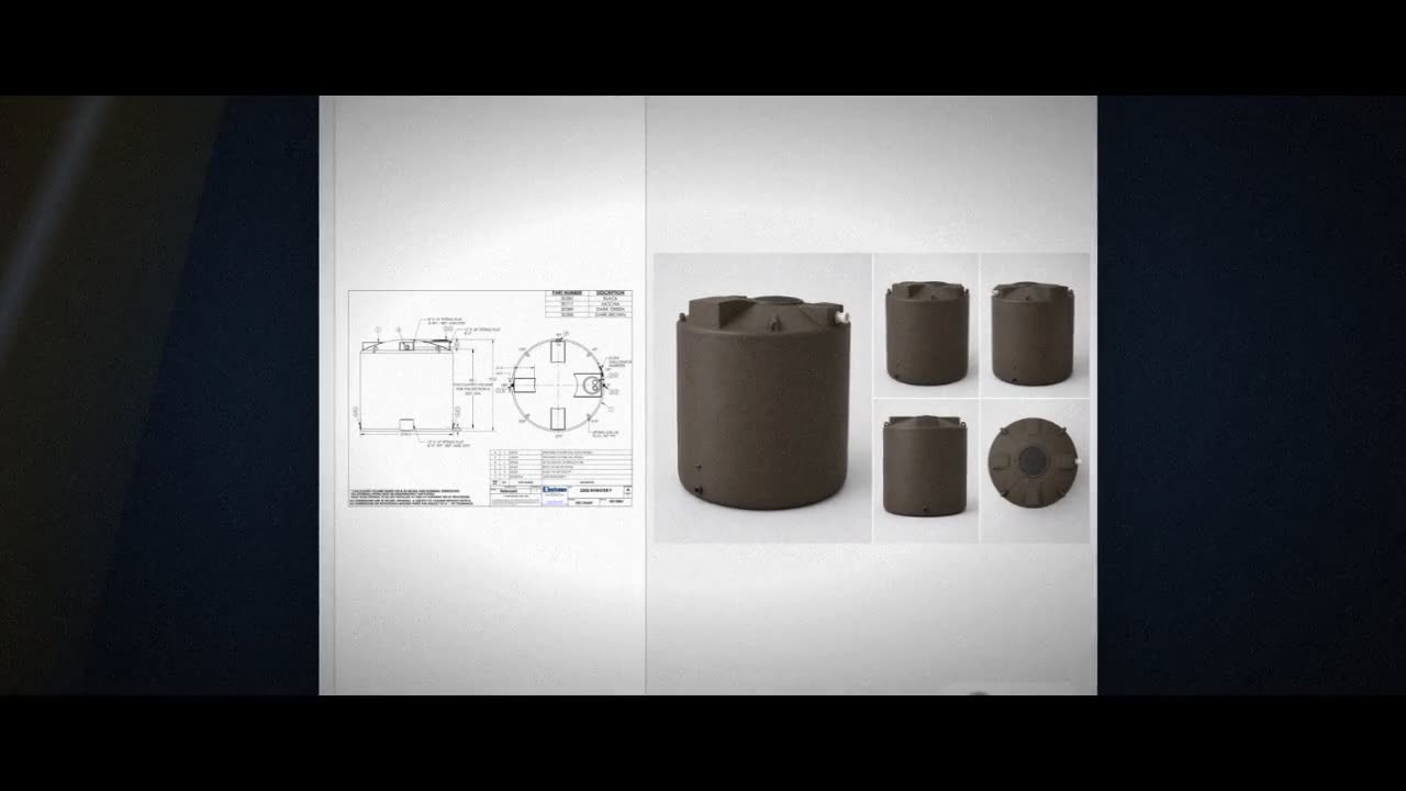 Bushman 2500 Gallon Dark Brown Rainwater Collection Tank video