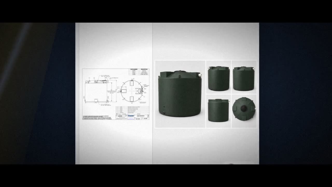 Bushman 2500 Gallon Dark Green Rainwater Collection Tank video