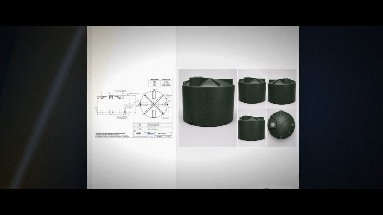 Bushman 5000 Gallon Dark Green Rainwater Collection Tank video