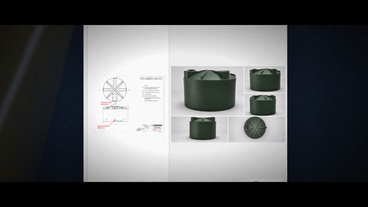 Bushman 5000 Gallon Dark Green Vertical Water Storage Tank video