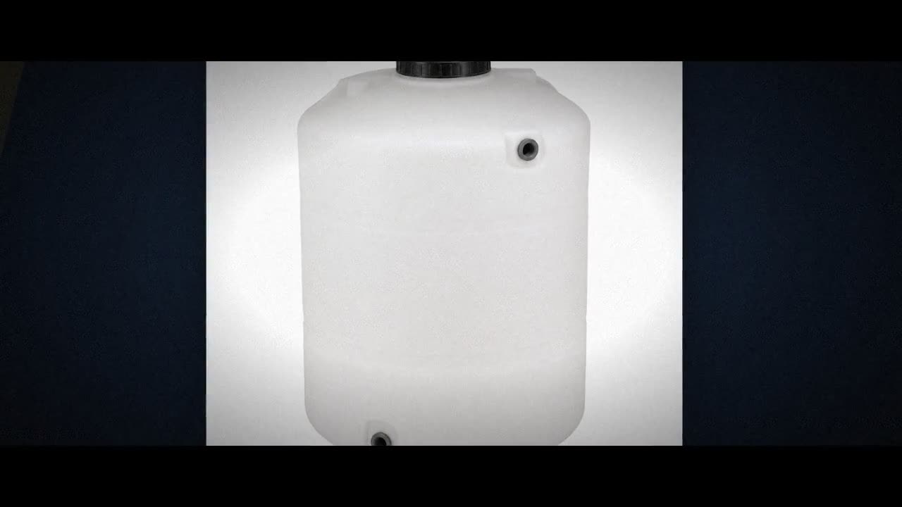 100 Gallon Plastic Vertical Rainwater Harvesting Tank in Mocha video