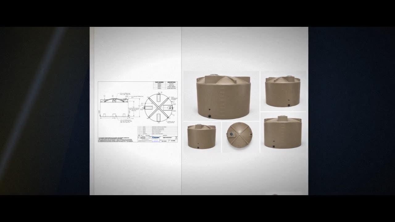 Bushman 5000 Gallon Mocha Rainwater Collection Tank video