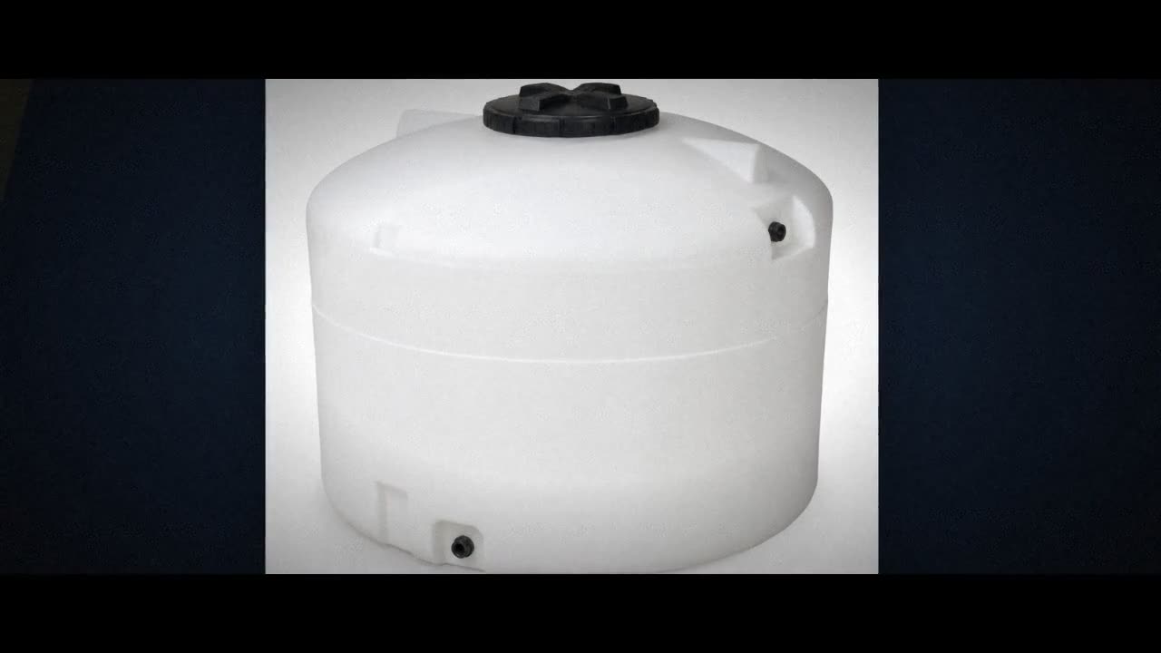 1600 Gallon Plastic Vertical Water Storage Tank in Green video