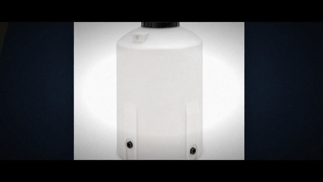 205 Gallon Plastic Vertical Water Storage Tank in Dark Brown video