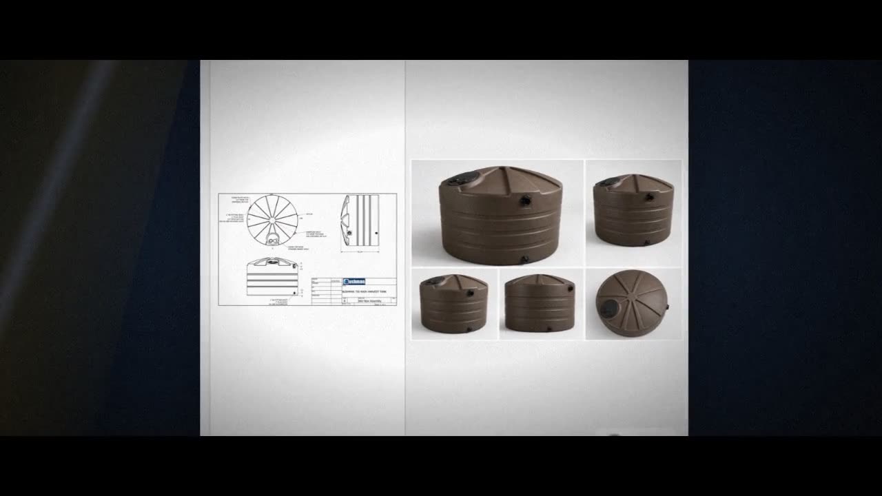 Bushman 730 Gallon Dark Brown Rainwater Collection Storage Tank video