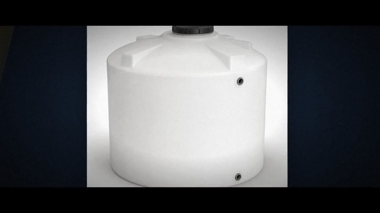 1320 Gallon Plastic Vertical Water Storage Tank in Dark Brown video