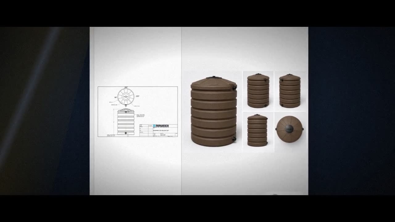 Bushman 330 Gallon Dark Brown Vertical Water Storage Tank video