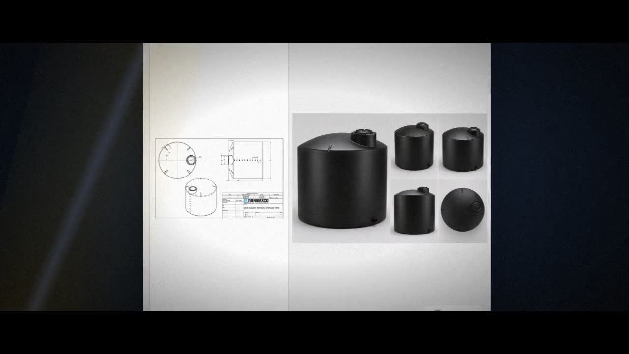 Norwesco 2500 Gallon Black Vertical Storage Tank video