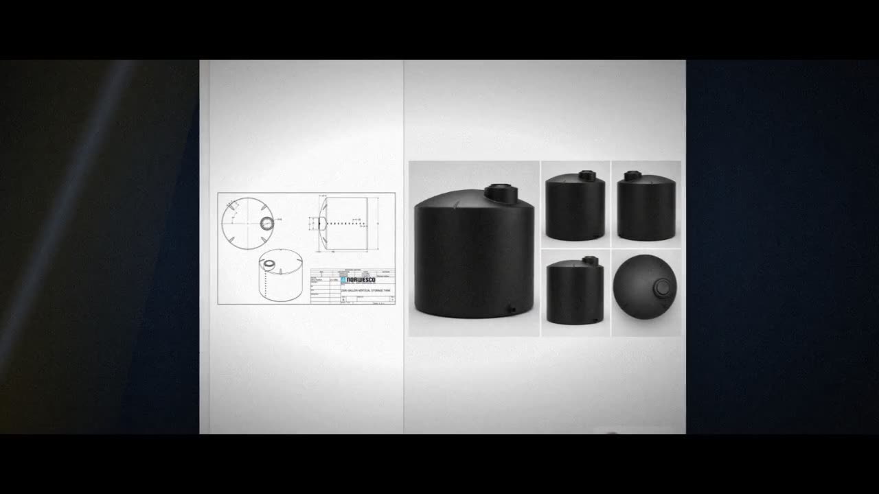Norwesco 2500 Gallon Black Heavy Duty Vertical Storage Tank video